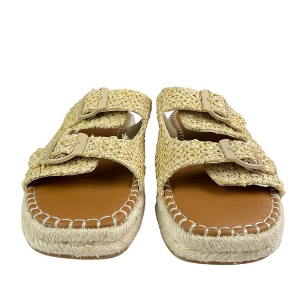 American Eagle Women’s Slide Sandals Size 9 Woven Espadrille Flats Open Toe - Picture 3 of 10